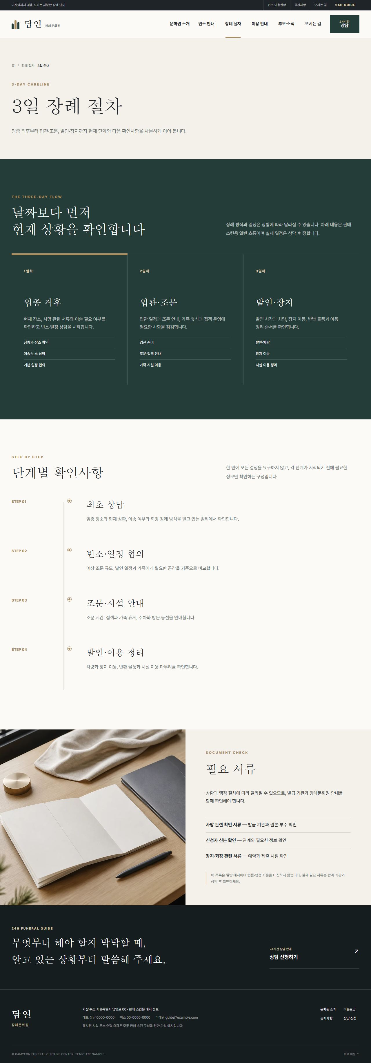 담연 장례문화원 — 장례 절차